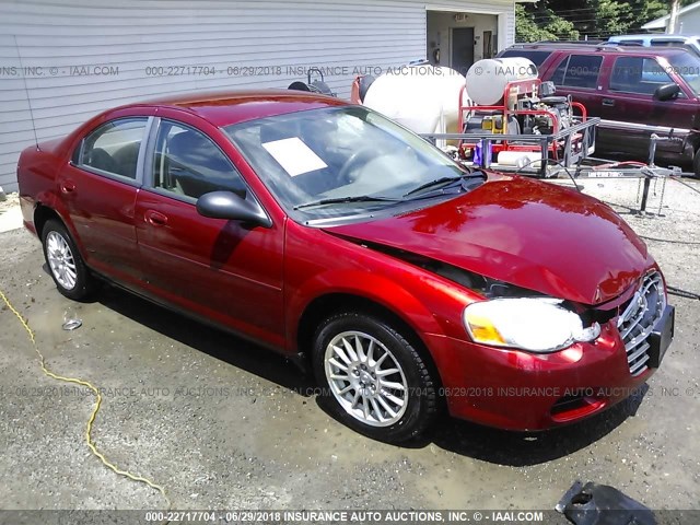 1C3EL56R74N236075 - 2004 CHRYSLER SEBRING LXI RED photo 1