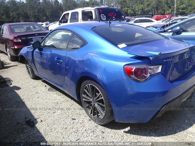 JF1ZCAC1XE8604291 - 2014 SUBARU BRZ 2.0 LIMITED BLUE photo 3