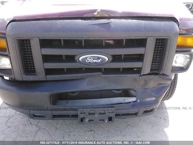 1FBSS3BL6BDB25970 - 2011 FORD ECONOLINE E350 SUPER DUTY WAGON BURGUNDY photo 6