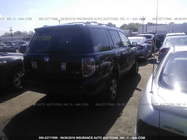 2HKYF18736H552063 - 2006 HONDA PILOT EX Navy photo 4