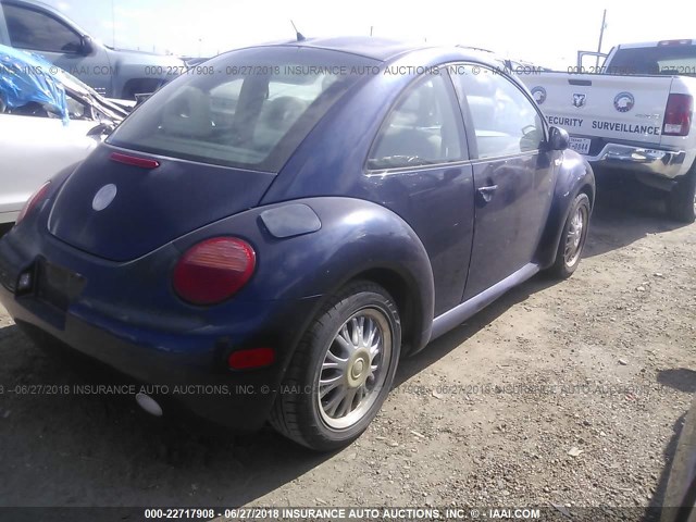 3VWCP21C92M421824 - 2002 VOLKSWAGEN NEW BEETLE GLS TDI BLUE photo 4