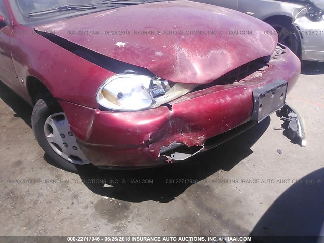 1FAFP6538XK213388 - 1999 FORD CONTOUR LX MAROON photo 6