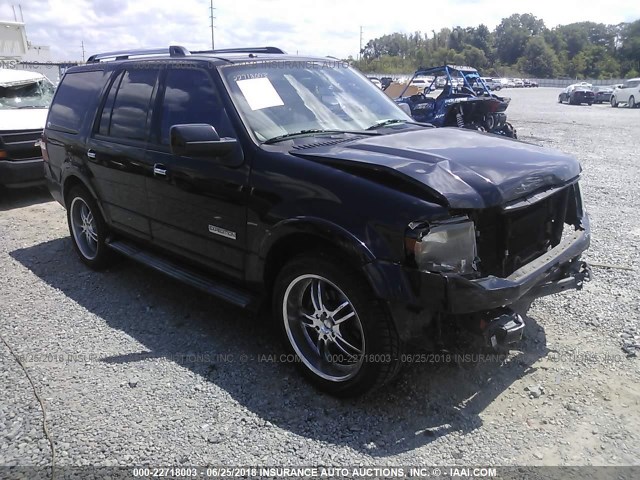 1FMFU19577LA11889 - 2007 FORD EXPEDITION LIMITED BLACK photo 1