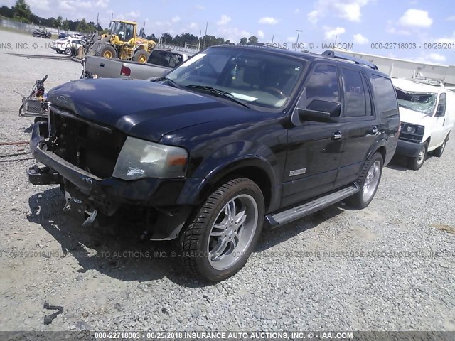 1FMFU19577LA11889 - 2007 FORD EXPEDITION LIMITED BLACK photo 2