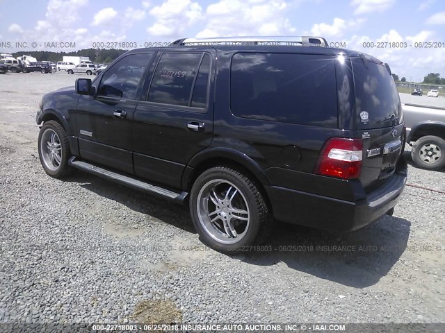 1FMFU19577LA11889 - 2007 FORD EXPEDITION LIMITED BLACK photo 3