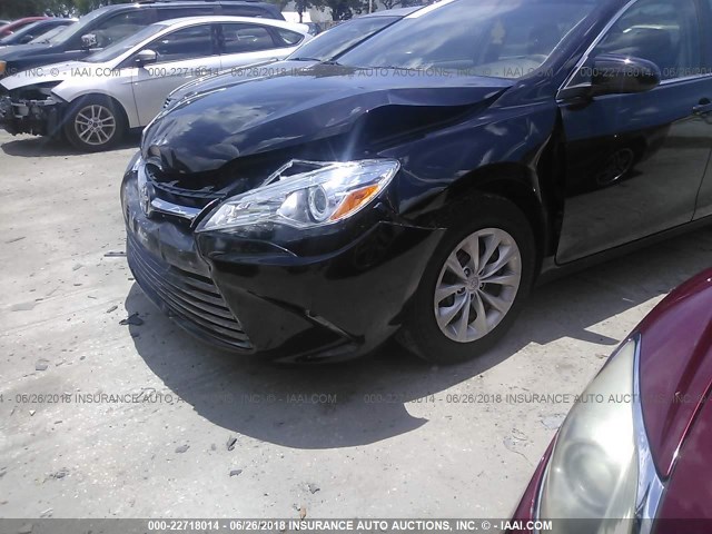 4T1BF1FK4FU887668 - 2015 TOYOTA CAMRY LE/XLE/SE/XSE BLACK photo 6