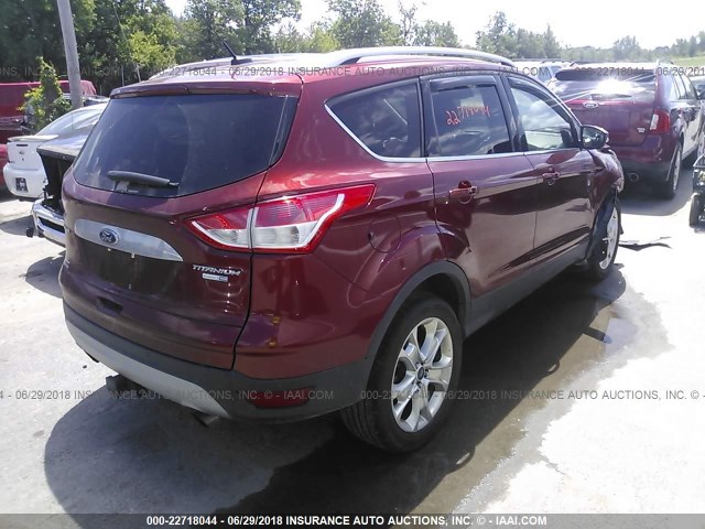 1FMCU9J97EUC72186 - 2014 FORD ESCAPE TITANIUM RED photo 4