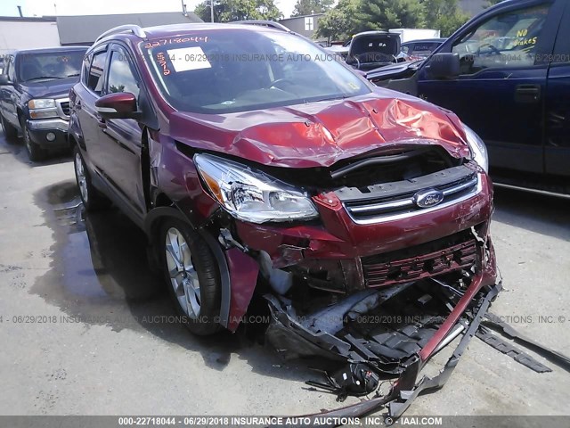 1FMCU9J97EUC72186 - 2014 FORD ESCAPE TITANIUM RED photo 6