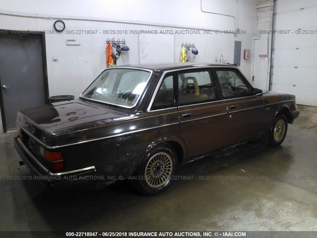 YV1AX8842E1963256 - 1984 VOLVO 244 DL/GL BROWN photo 4