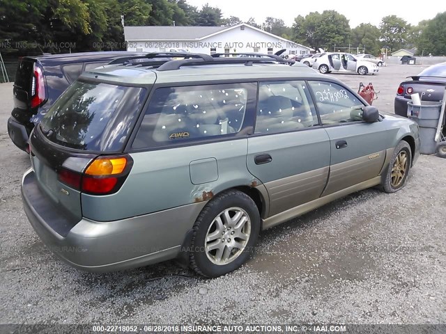 4S3BH675737618868 - 2003 SUBARU LEGACY OUTBACK AWP GREEN photo 4