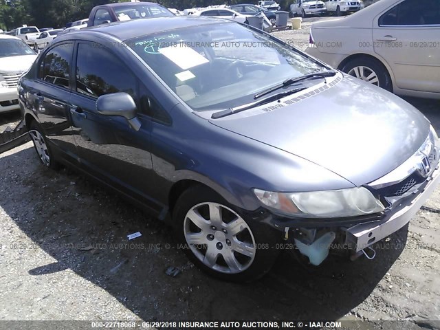 2HGFA16569H344569 - 2009 HONDA CIVIC LX Açıq mavi foto 1