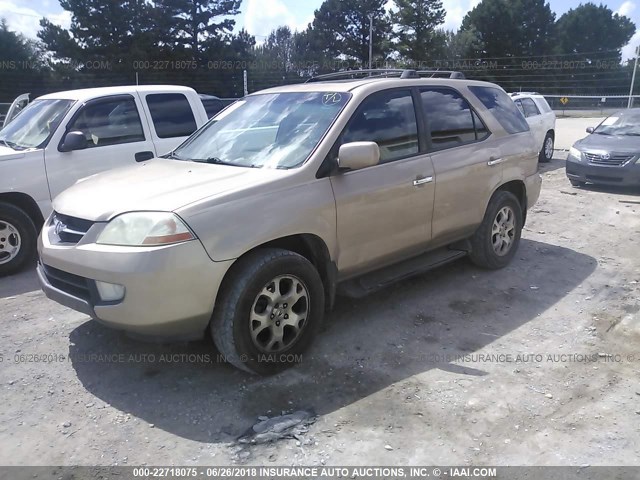 2HNYD18612H527107 - 2002 ACURA MDX TOURING GOLD photo 2