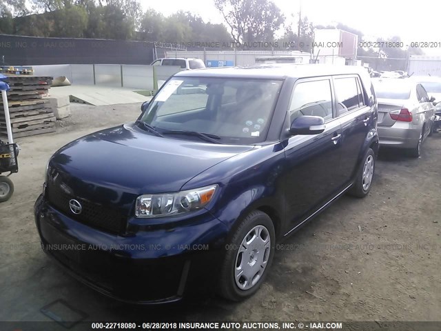 JTLKE50E081013733 - 2008 TOYOTA SCION XB ლურჯი ფოტო 2