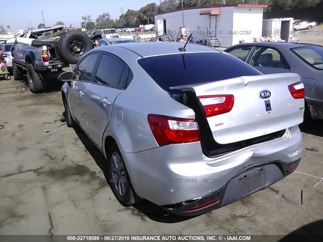 KNADN4A34D6120340 - 2013 KIA RIO EX/SX SILVER photo 3