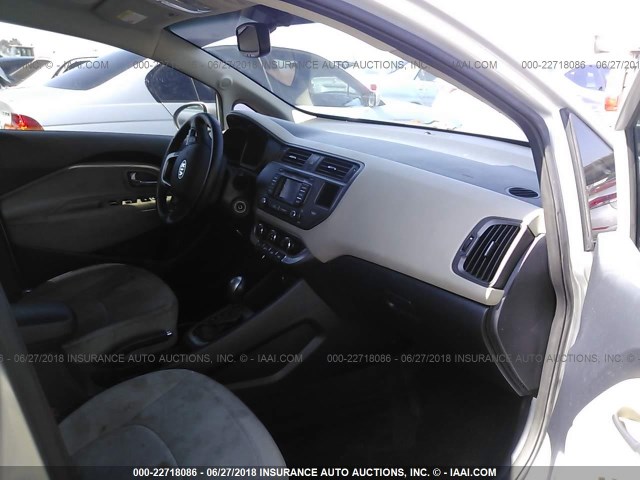 KNADN4A34D6120340 - 2013 KIA RIO EX/SX SILVER photo 5