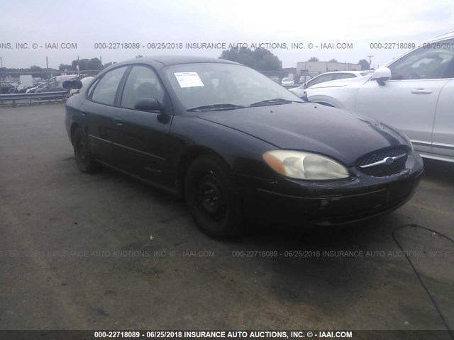 1FAFP52UX3A244858 - 2003 FORD TAURUS LX BLACK photo 1