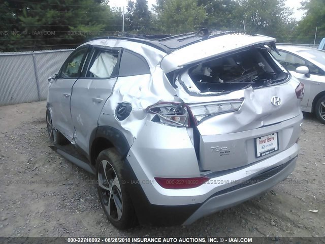 KM8J3CA29JU678152 - 2018 HYUNDAI TUCSON LIMITED/SPORT AND ECO/SE SILVER photo 3