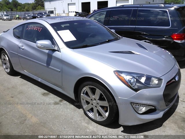 KMHHU6KJ5DU084293 - 2013 HYUNDAI GENESIS COUPE 3.8L SILVER photo 1