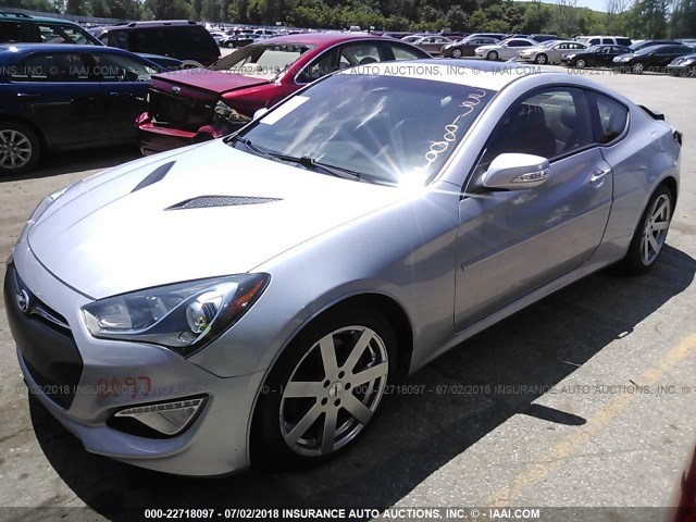 KMHHU6KJ5DU084293 - 2013 HYUNDAI GENESIS COUPE 3.8L SILVER photo 2