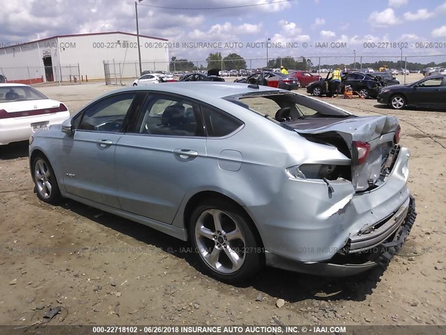 3FA6P0LU7DR317340 - 2013 FORD FUSION SE HYBRID GREEN photo 3