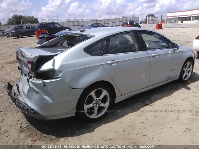 3FA6P0LU7DR317340 - 2013 FORD FUSION SE HYBRID GREEN photo 4