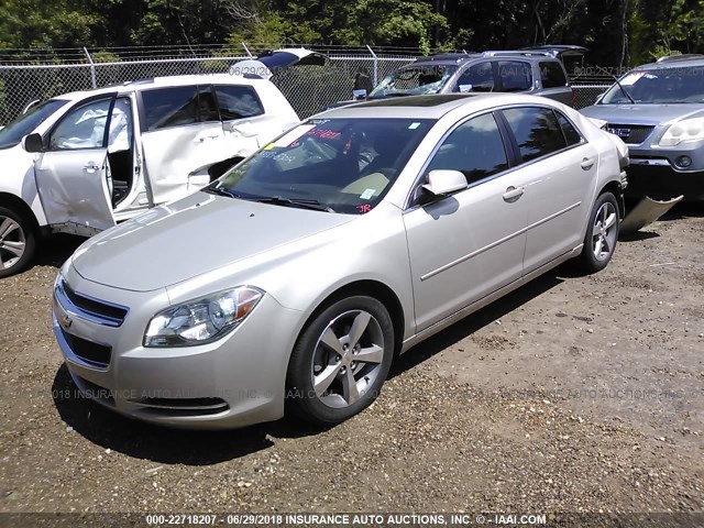 1G1ZC5EU7BF138649 - 2011 CHEVROLET MALIBU 1LT 金色 照片 2