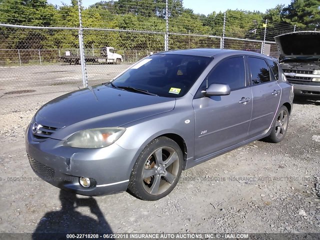 JM1BK143051284406 - 2005 MAZDA 3 HATCHBACK GRAY photo 2