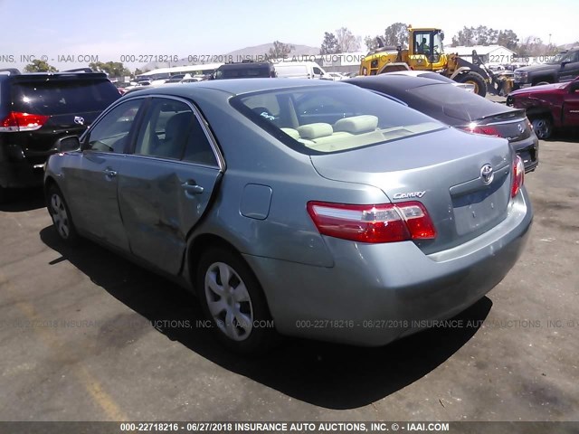 4T1BE46K77U599455 - 2007 TOYOTA CAMRY NEW GENERAT CE/LE/XLE/SE GREEN photo 3