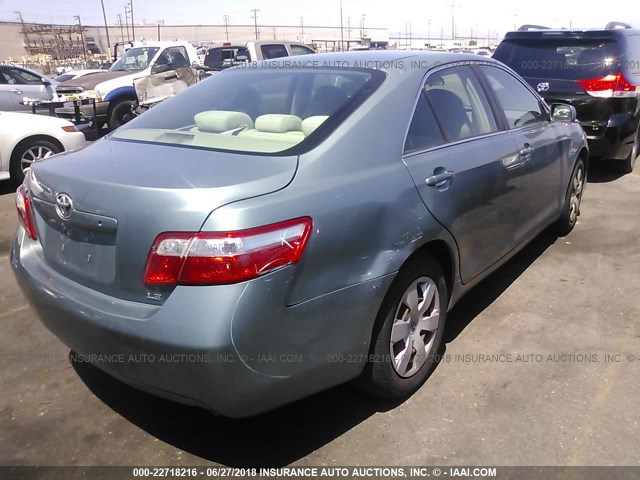 4T1BE46K77U599455 - 2007 TOYOTA CAMRY NEW GENERAT CE/LE/XLE/SE GREEN photo 4