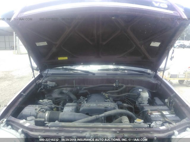 5TBET34186S547064 - 2006 TOYOTA TUNDRA DOUBLE CAB SR5 BURGUNDY photo 10