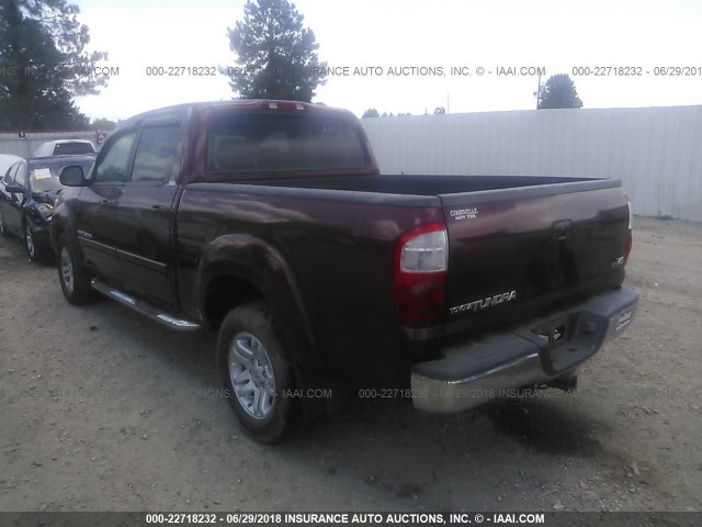 5TBET34186S547064 - 2006 TOYOTA TUNDRA DOUBLE CAB SR5 BURGUNDY photo 3