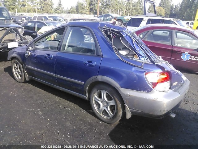 JF1GG68504H811663 - 2004 SUBARU IMPREZA OUTBACK SPORT BLUE photo 3