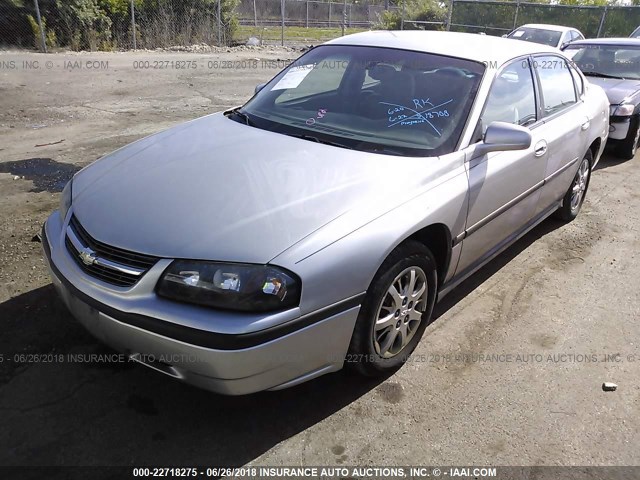 2G1WF52E659379171 - 2005 CHEVROLET IMPALA SILVER photo 2