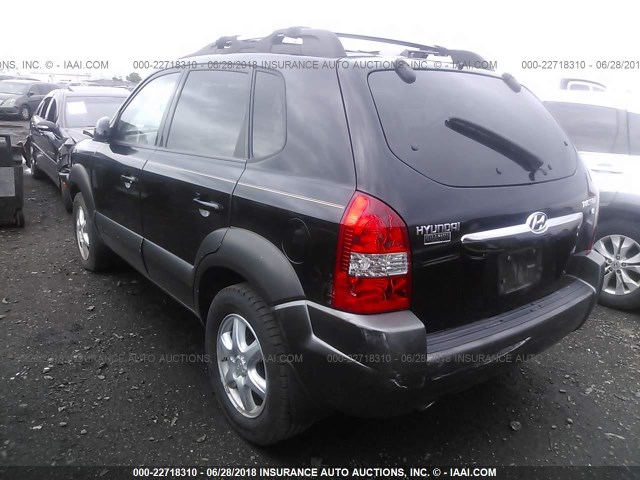 KM8JN12D15U118078 - 2005 HYUNDAI TUCSON GLS/LX BLACK photo 3