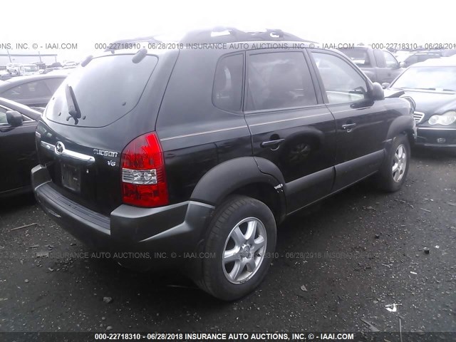 KM8JN12D15U118078 - 2005 HYUNDAI TUCSON GLS/LX BLACK photo 4