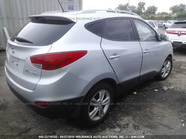 KM8JU3AC6AU114917 - 2010 HYUNDAI TUCSON GLS/LIMITED 银色 照片 4