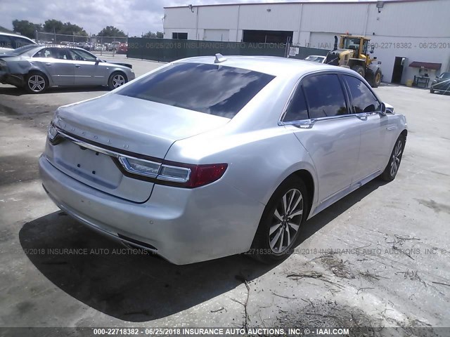 1LN6L9PK2J5602217 - 2018 LINCOLN CONTINENTAL PREMIER SILVER photo 4