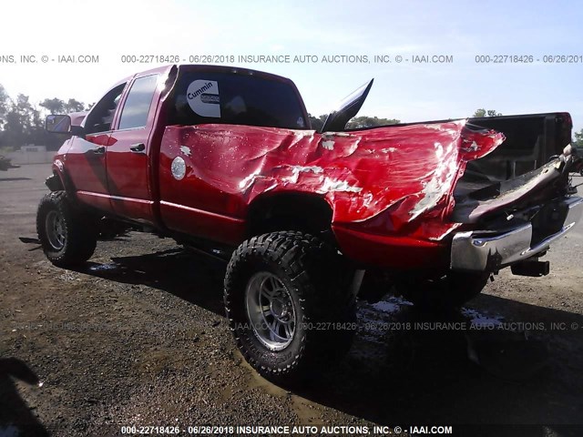 3D7KU28CX4G238954 - 2004 DODGE RAM 2500 ST/SLT RED photo 3