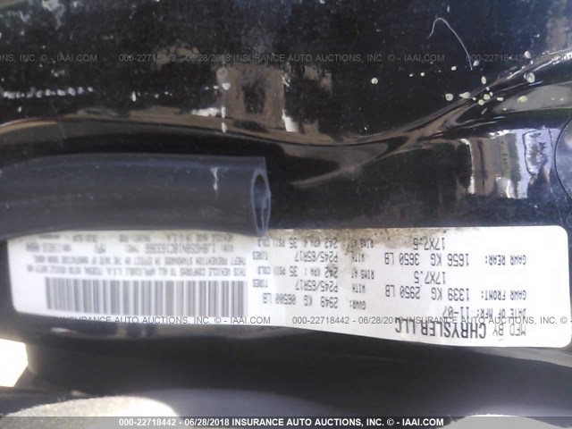 1J8HG58N18C163366 - 2008 JEEP COMMANDER LIMITED BLACK photo 9