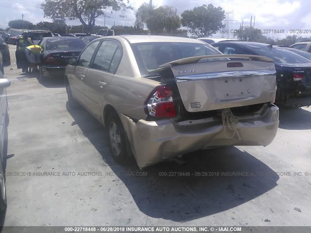 1G1ZT52875F297411 - 2005 CHEVROLET MALIBU LS 棕色 照片 3