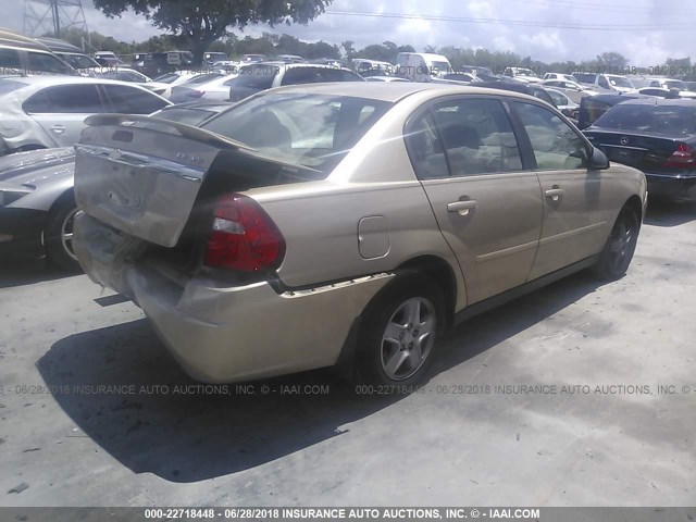 1G1ZT52875F297411 - 2005 CHEVROLET MALIBU LS 棕色 照片 4
