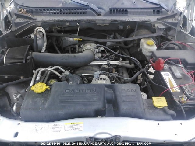 1D7HG38N23S239645 - 2003 DODGE DAKOTA QUAD SPORT SILVER photo 10