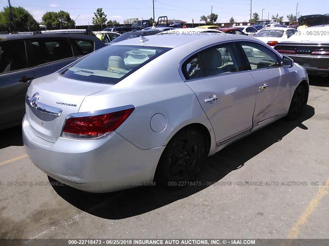 1G4GB5EG8AF118111 - 2010 BUICK LACROSSE CX SILVER photo 4