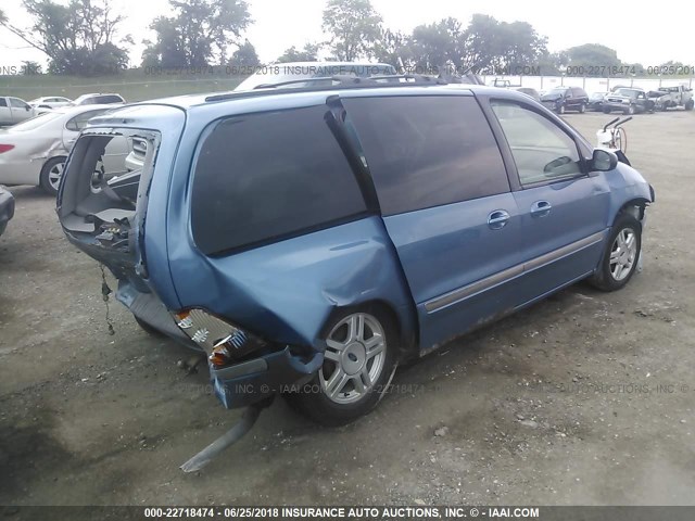 2FMDA56462BB41271 - 2002 FORD WINDSTAR SEL BLUE photo 4