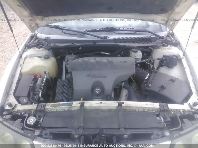 1G2HX52K434153587 - 2003 PONTIAC BONNEVILLE SE WHITE photo 10