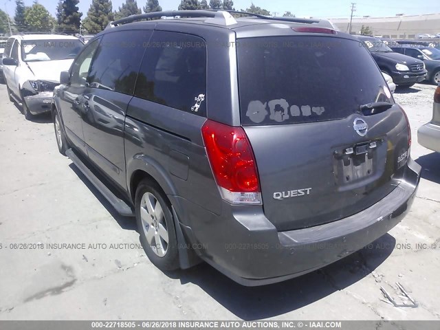 5N1BV28UX4N338684 - 2004 NISSAN QUEST S/SE/SL GRAY photo 3