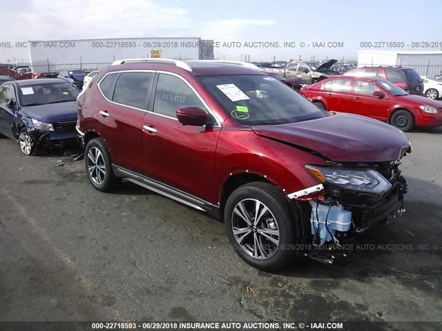 5N1AT2MV6JC711582 - 2018 NISSAN ROGUE SV/SL RED photo 1