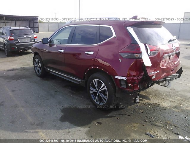 5N1AT2MV6JC711582 - 2018 NISSAN ROGUE SV/SL RED photo 3