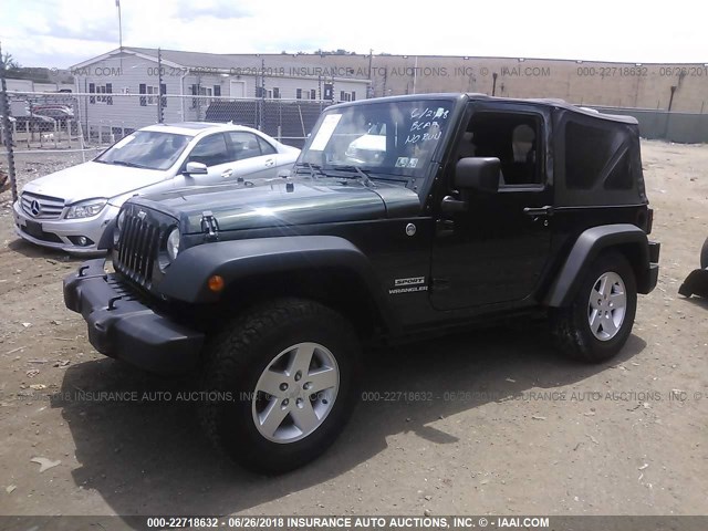1J4GA2D18AL139183 - 2010 JEEP WRANGLER SPORT მწვანე ფოტო 2