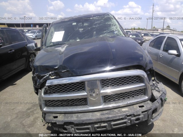 1C6RD7PT6CS329869 - 2012 DODGE RAM 1500 LONGHORN BLACK photo 6